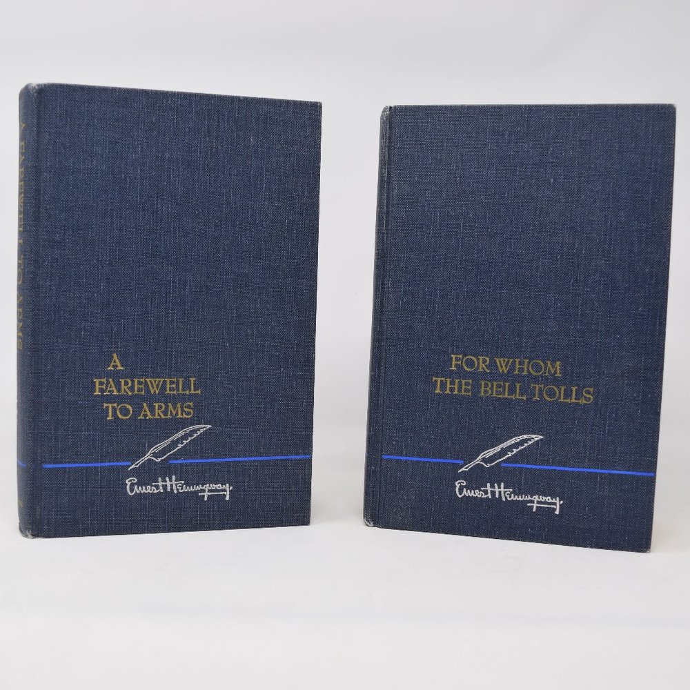 VTG Lot 2 Books Hemingway A Farewell to Arms & For Whom the Bell Tolls Scribners